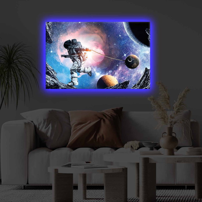 Wallity Lienzo Decorativo Iluminado con LED 45 x 70 cm Multicolor